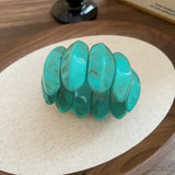 Smudged Oval Acrylic Elastic Bangles Bracelets