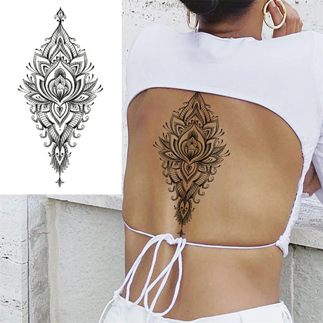 Large Peony Temporary Tattoos