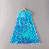 Shiny Rainbow Sequin Cloak Halloween Children's Dress Up Cape