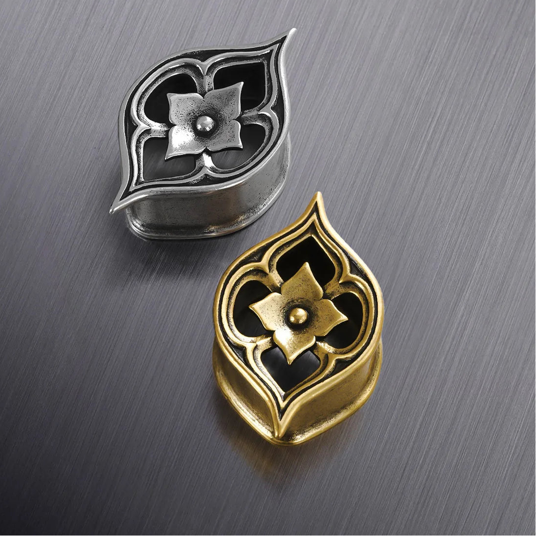 Lotus Flower Ear Tunnel Plugs Gauges Hollow Ear Stretchers Expanders Piercing Jewellery for Stretched Ears
