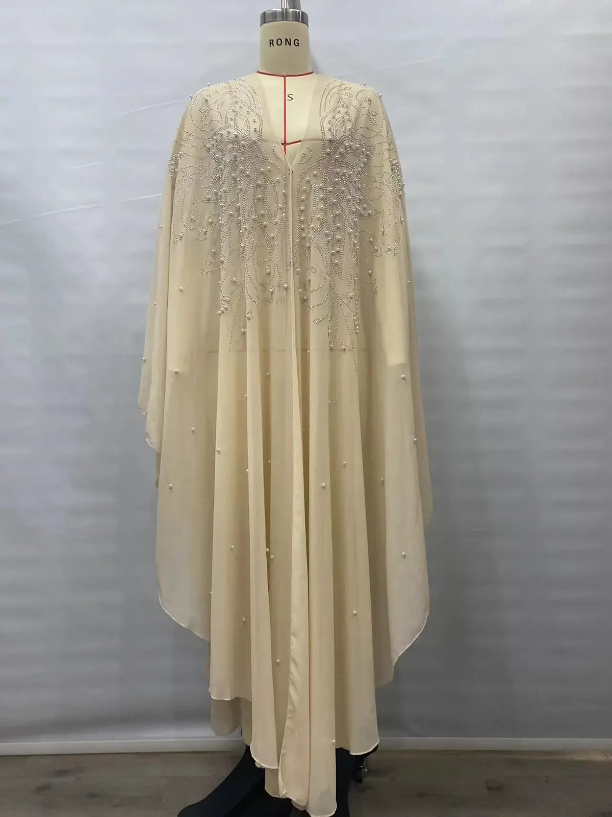 Sparkly Thin Hooded Cloak Cape Dress Stage Performer Cover Up