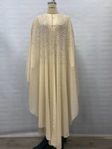 Sparkly Thin Hooded Cloak Cape Dress Stage Performer Cover Up