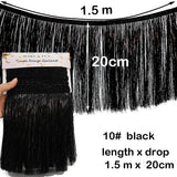 1.5m Gorgeous Fringe Tassel Banner Party Foil Garlands Wall Ceiling Decoration