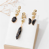 Crystal Braid Jewellery Hair Clips 3pcs/Set Natural Stones