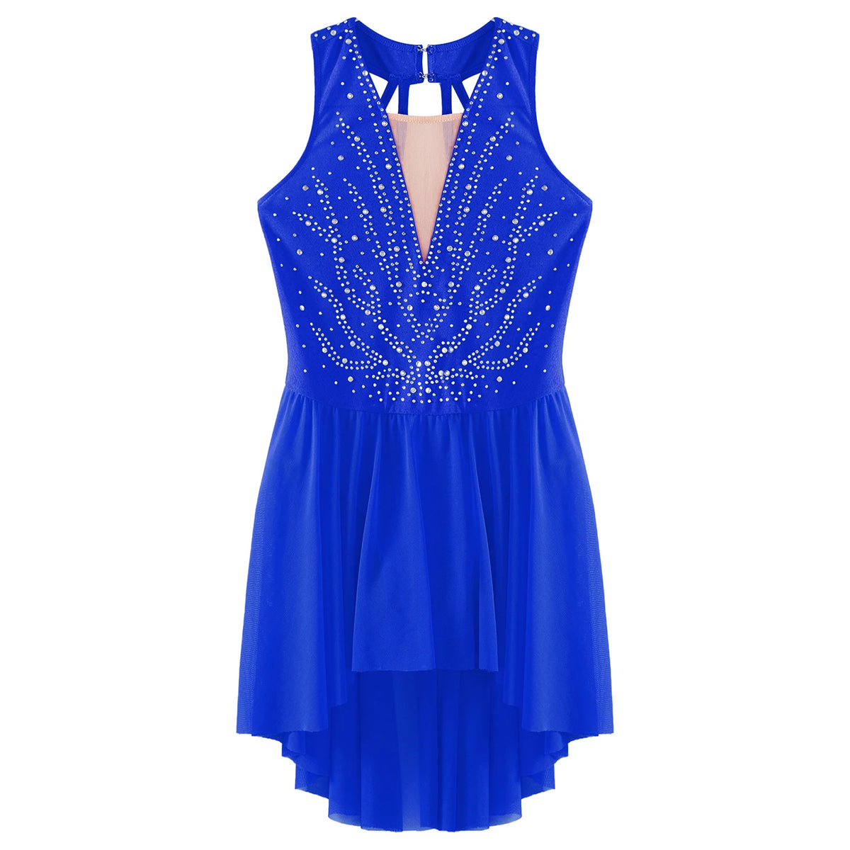 Girls Rhinestone Modern Contemporary Dance Ballet Dress Leotard Costume