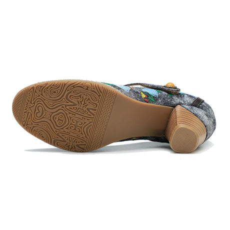 Moggy's Genuine Leather Pumps Hand-painted Shoes