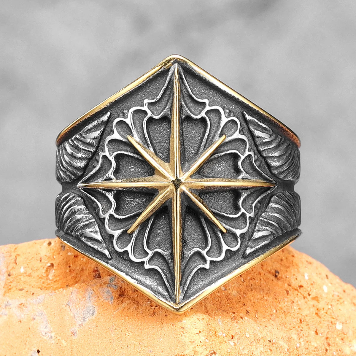 Starry Night Ring Stainless Steel Men Ring