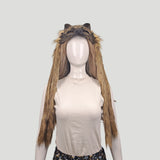 Unisex Viking Faux Fur Headdresses and Wolf Head Masks