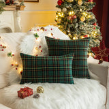 Christmas Plaid Cushion Pillow Covers Plush Pillows for Couch Sofa Living Room Decoration Nordic Home Decor