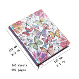 Colouring Notebooks Hardcover Art Journal 148 Sheets Illustrated Diary