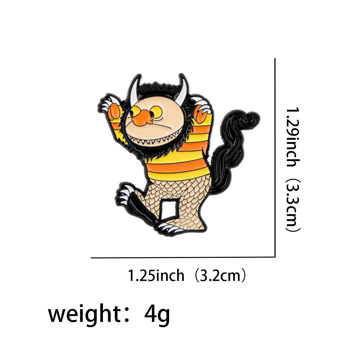 'Where the Wild Things Are' Enamel Pin Brooch Lapel Pins Badge
