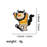 'Where the Wild Things Are' Enamel Pin Brooch Lapel Pins Badge