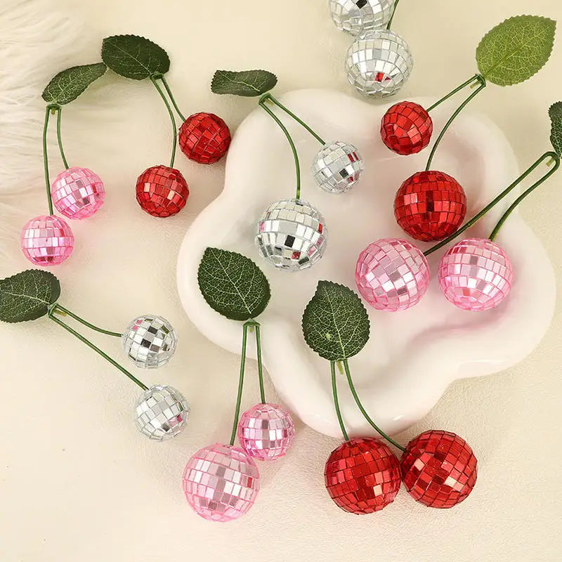 Cherry Disco Mirror Balls Home Decor