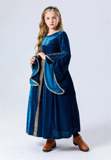 Girls Medieval Court Velvet Gowns Cosplay Costume