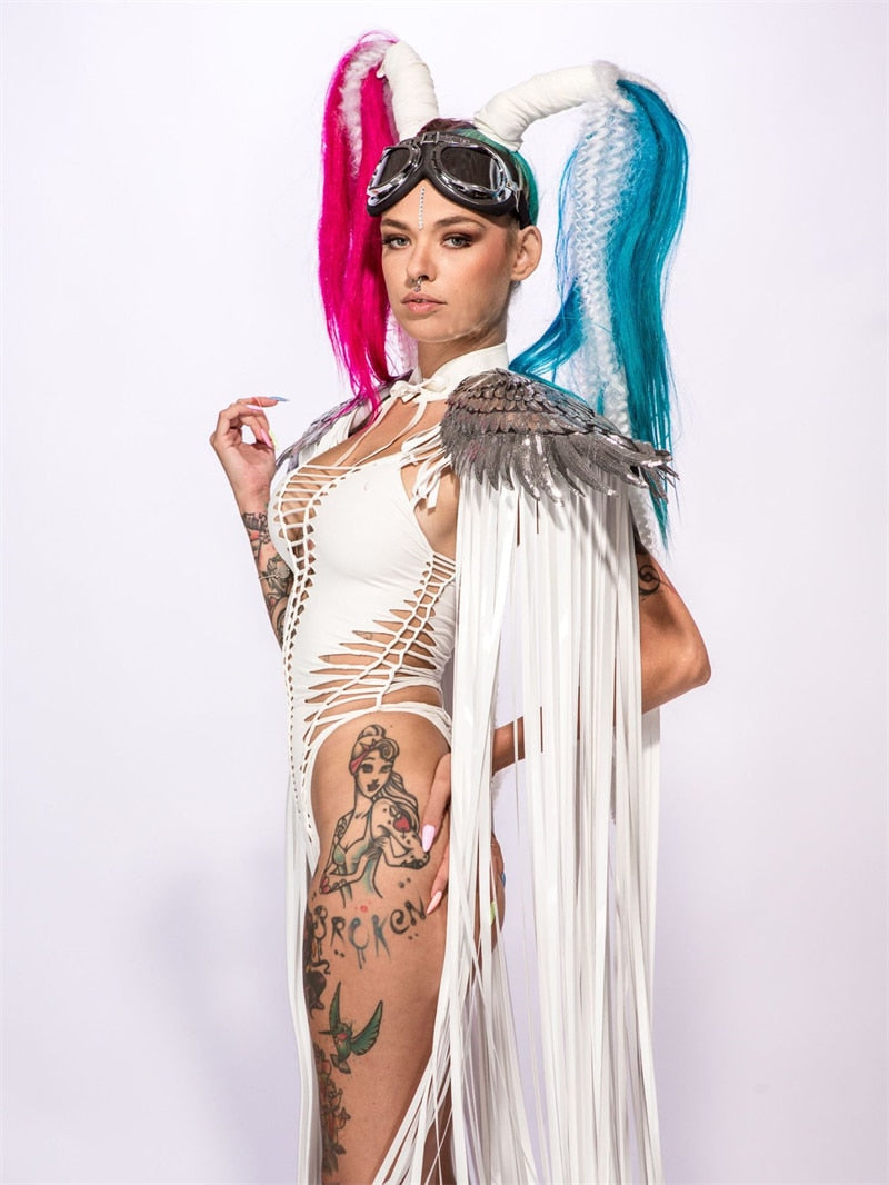 Lassiter's Sequins Long Tassel Wings Unisex Party Cape