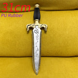 PU Rubber Weapons Knight Dagger Sawtooth Knife Cosplay Prop Sword Safety Role Play