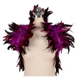 Feather Shoulder Epaulettes Festival Rave Wear