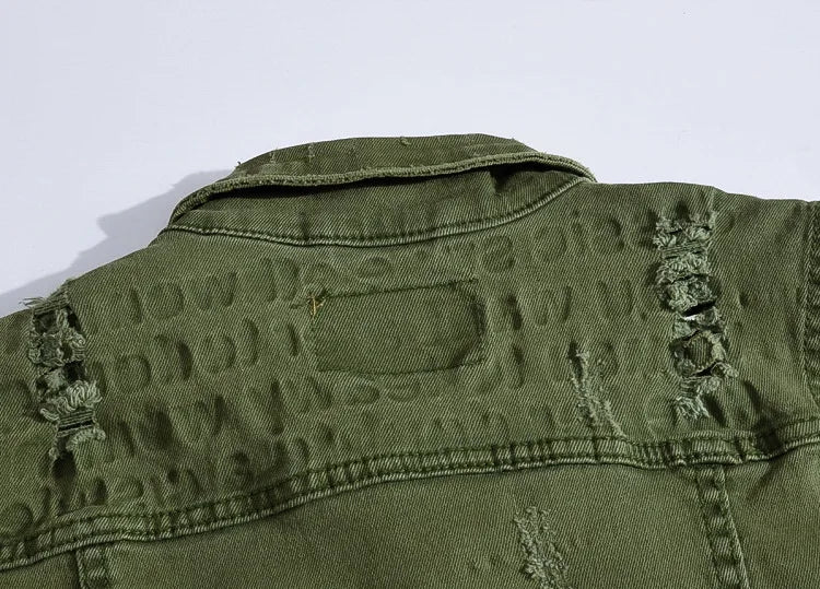 Woodsman Ripped Denim Vests Jackets