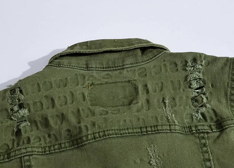 Woodsman Ripped Denim Vests Jackets
