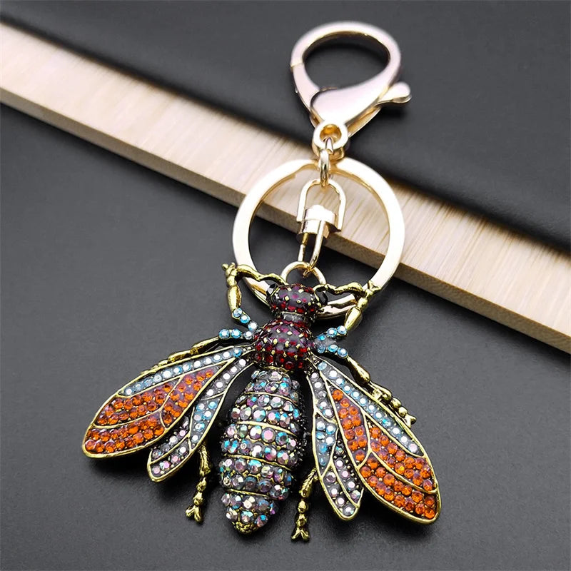 Crystal Bee Keyring