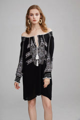 Mirai's Embroidered Boho Dress