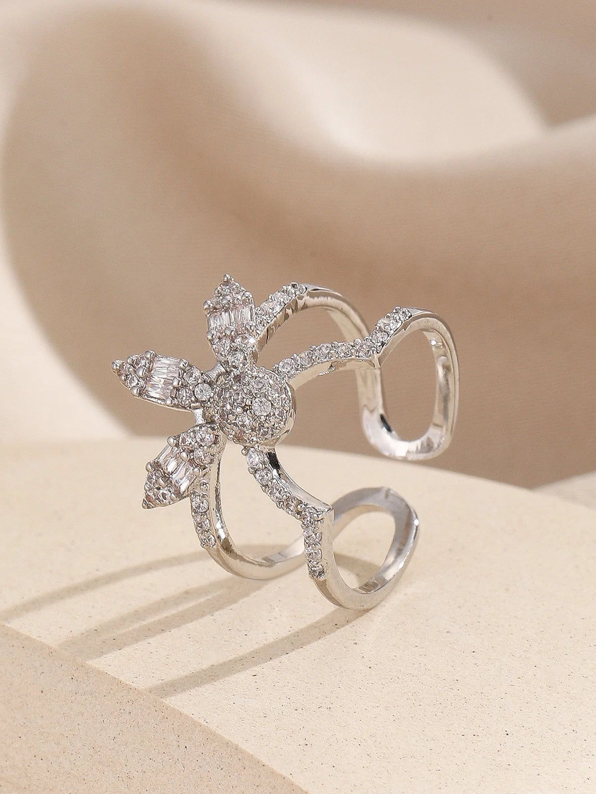 Zircon Nail Jewellery Wearable Art Finger Tip Rings