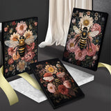Wild Flower Bumblebee Canvas Prints Dark Academia Wall Art