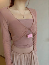 Mesh Dance Tops Bolero Shrug Tie Front