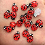 Sixty Mini Red Ladybug Beetles Resin 9mm*13mm Flatback Cabochon DIY Craft