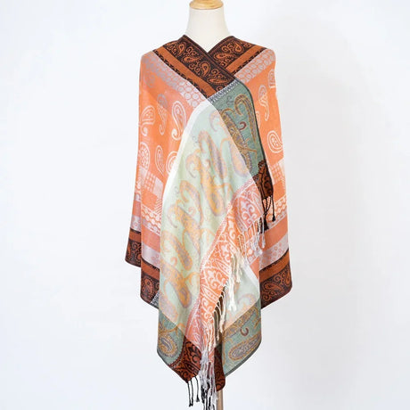 Rainbow Pashmina Scarfs Large Soft Warm Shawl Wrap