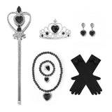 Halloween Mermaid Skeleton Costume Sets Gothic Girls Black Dress