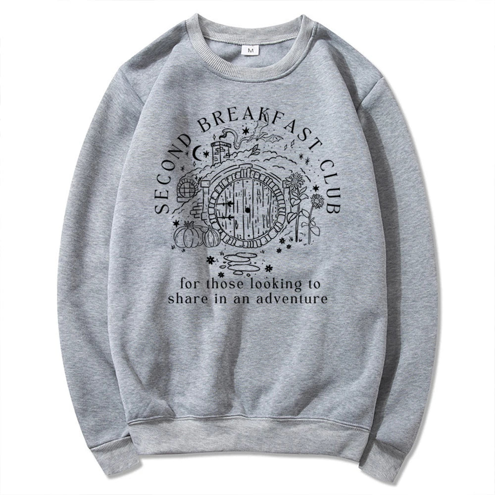 Second Breakfast Club Sweatshirt LOTR The Shire Hobbit Jumper