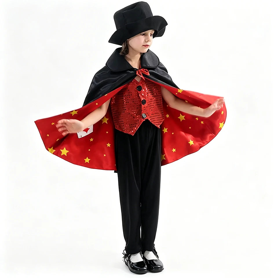Amazing Magician Children's Book Week Costumes Sets Stage Performance Halloween Cosplay