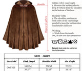 Short Medieval Velvet Capelet Hooded Cloak Renaissance Cape