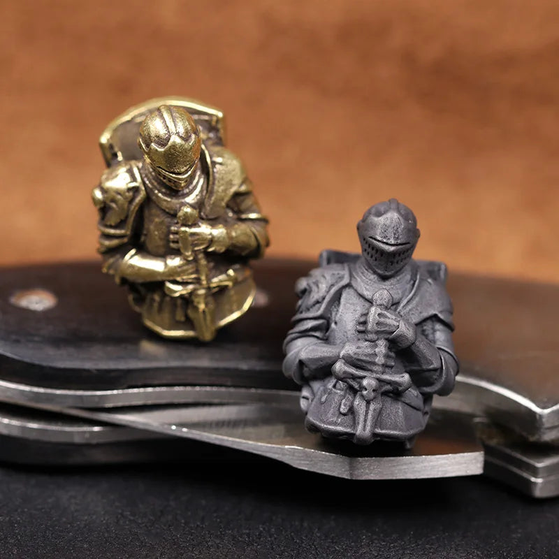 Vicissitudes Templar Knight Brass Crusader Armor Paracord Beads Lanyard Dreadlock Beard Bead