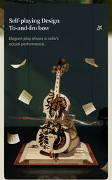 Magic Cello Music Box DIY Wooden Model Kit
