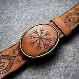 Totem Genuine Leather Men's Belt Thick Cowhide Pure Copper Buckle
