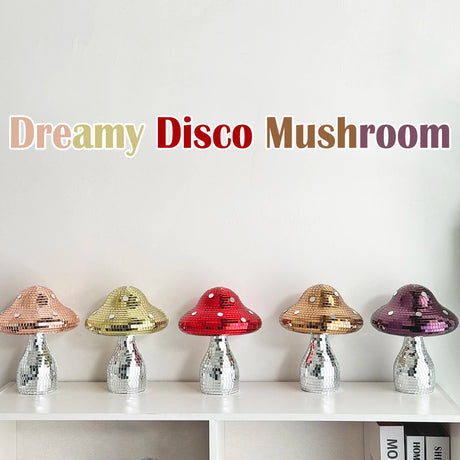 Disco Mushroom Mirror Ball Ornament Home Decor