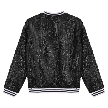 Kids Girls Sequinned Dance Bomber Jackets