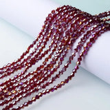 3/4/6mm Rainbow Austria Bicone Crystal Beads AB Colour Faceted Glass Beads for DIY Jewellery Making