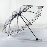 Forest Silhouette Transparent Umbrella PVC Umbrella