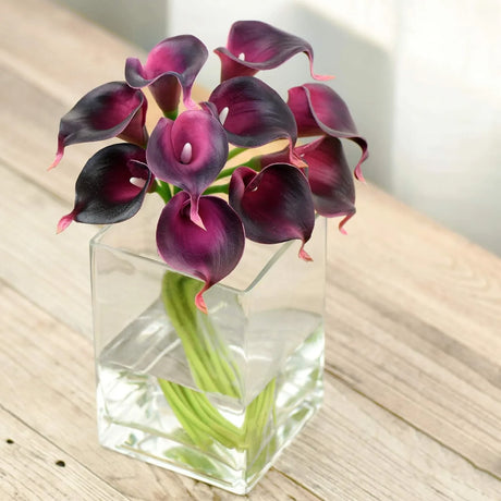 10PCS Calla Lily Bouque Artificial Flowers Mother's Day Easter Wedding Party Home Room Table Decoration