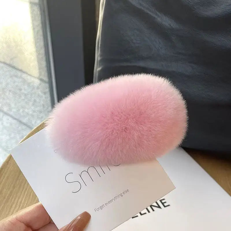 Fluffy Colourful Hair Clips Dopamine Hair Accessories