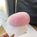 Fluffy Colourful Hair Clips Dopamine Hair Accessories