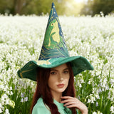 Mint Green Nouveau Moon Frog Witch Hat