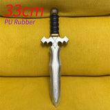PU Rubber Weapons Knight Dagger Sawtooth Knife Cosplay Prop Sword Safety Role Play