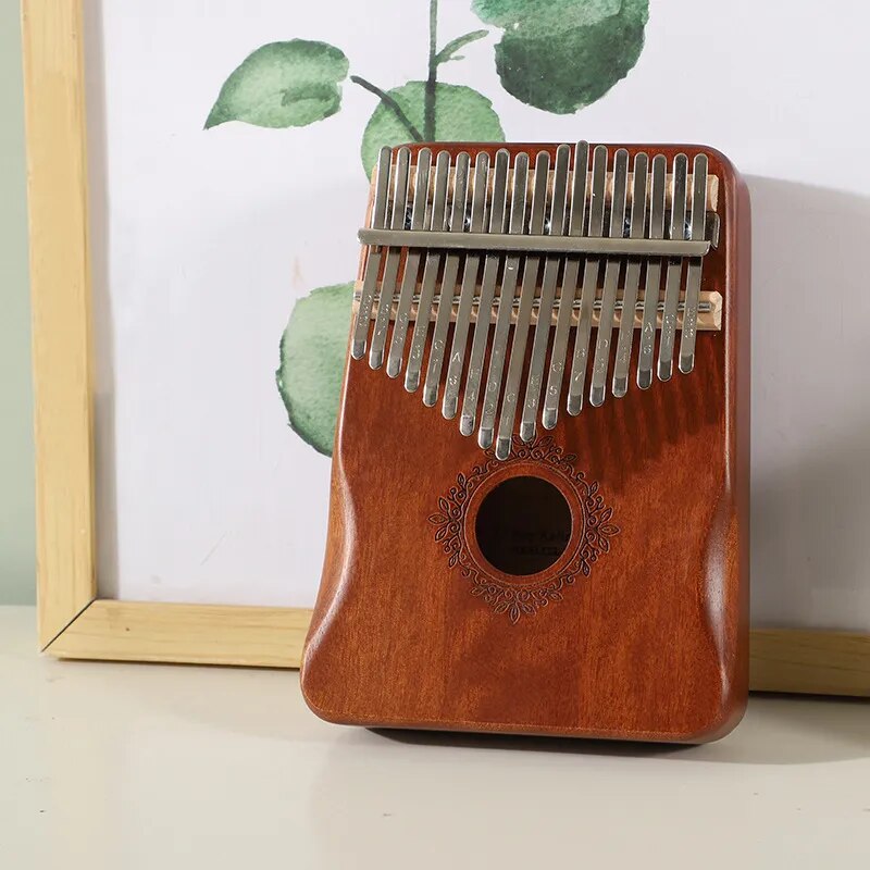 Kalimba Thumb Piano 17 Keys Mahogany Wood Musical Instrument