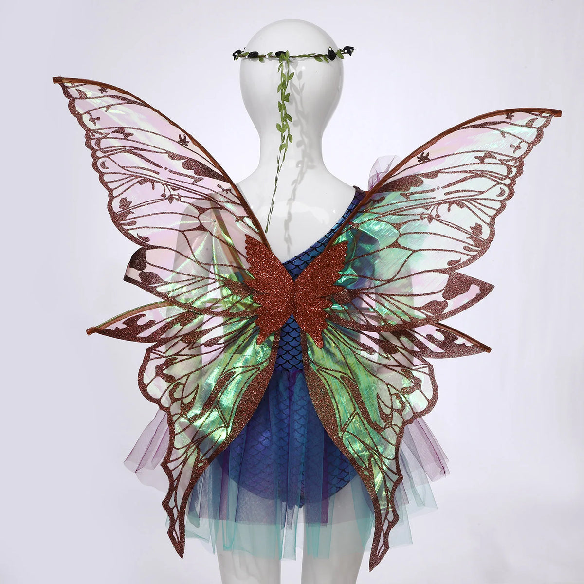 Fairy Elf Costume Wings, Ears, Wand and Hair Wreath Sets