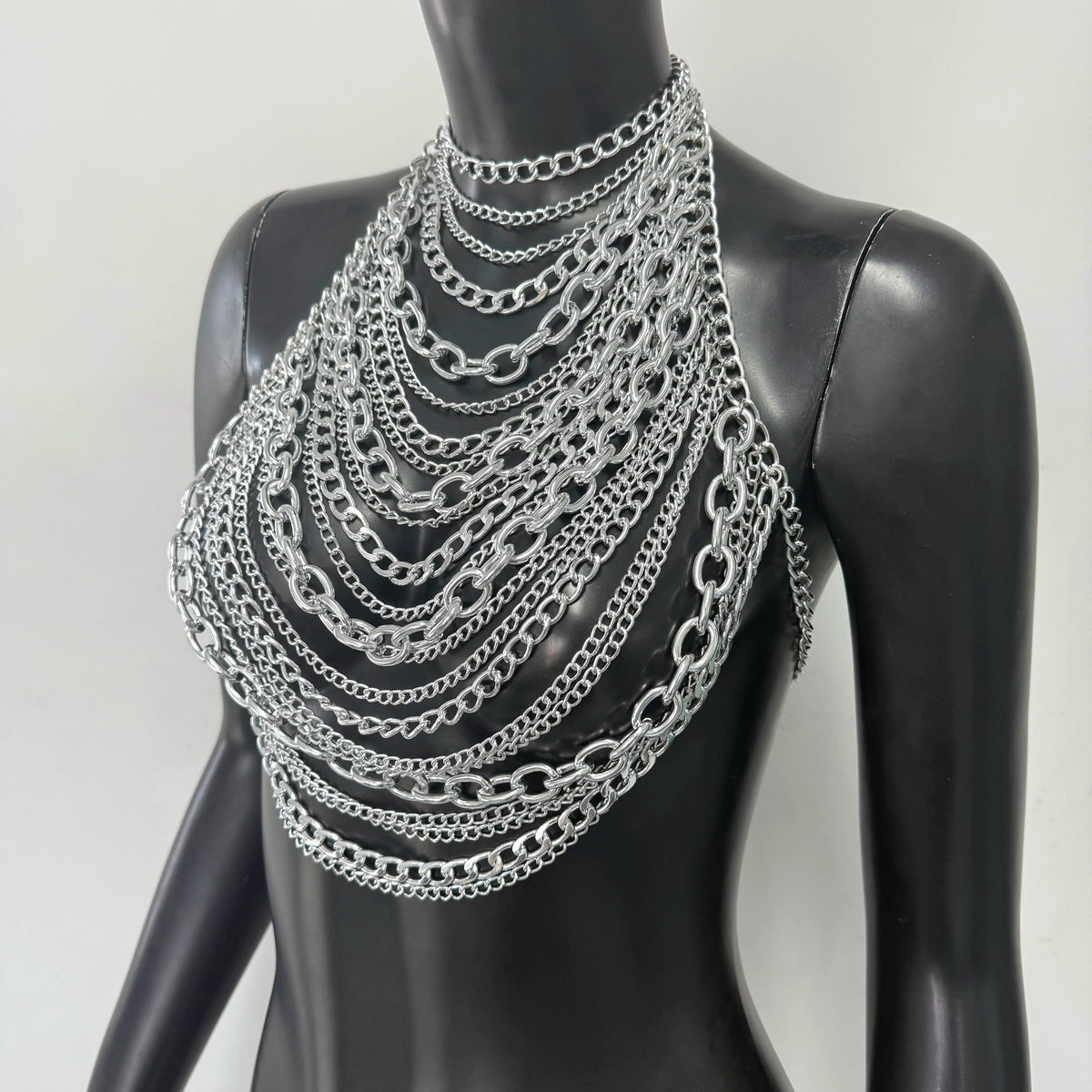 Body Chain Silver Chain Top