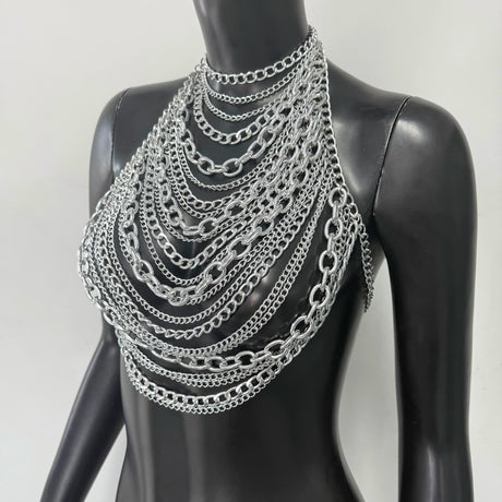 Body Chain Silver Chain Top